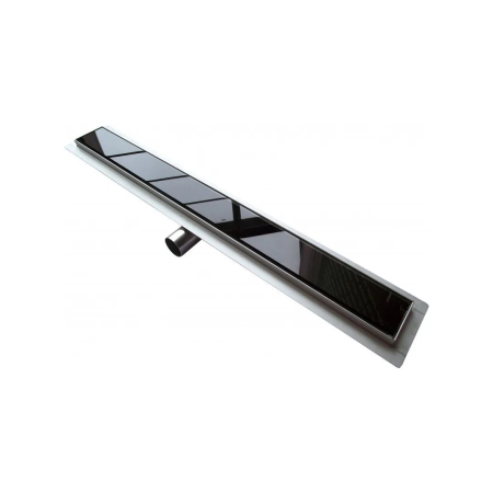 RIGOLE PARDOSEALA - Rigola dus cu sticla neagra, integral inox , lungime 50cm,60cm,70cm,90cm