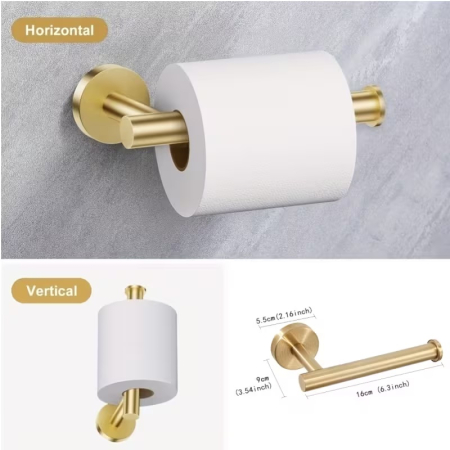 Set accesorii baie, auriu periat [2]