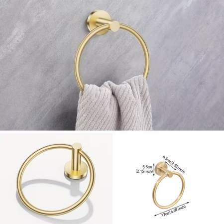 Set accesorii baie, auriu periat [2]