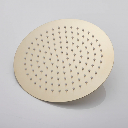 Set de dus auriu periat cu para rotunda tip ploaie 30 cm [8]