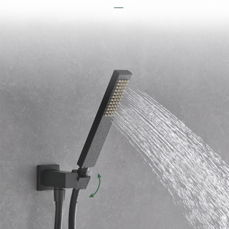 Set de dus incastrat negru cu termostat [4]