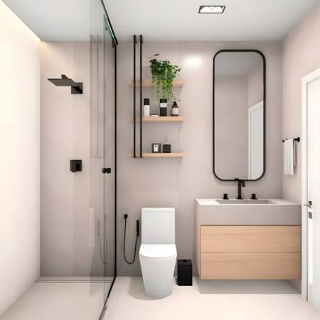 SET DE DUS INCASTRAT - Set de dus incastrat cu para 30cm, negru mat