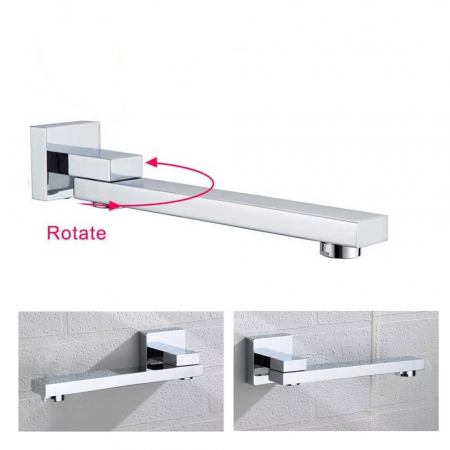 Set de dus incastrat cu termostat crom lucios, para patrata 40x40 cm, 3 functii [8]