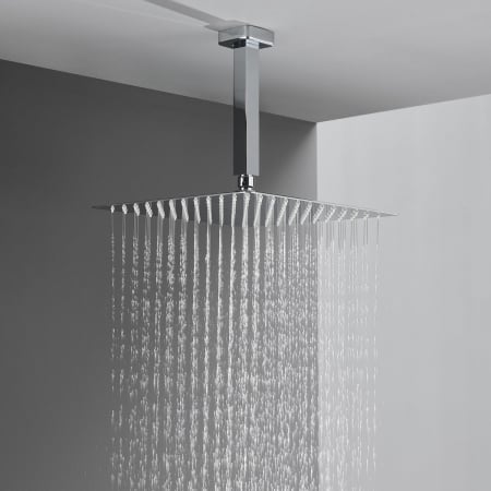 Set de dus incastrat in tavan, cu para patrata mare de 40cm, 2 sau 3 functii de curgere a apei,Nova Crom [10]