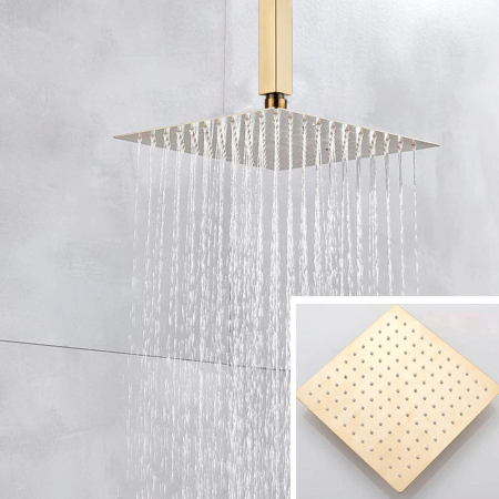 Set dus incastrabil in tavan, cu para patrata 30 cm, 2 sau 3 functii de curgere a apei [1]