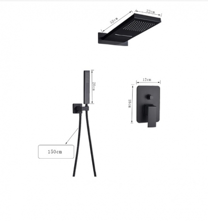 Set dus negru incastrat, Nova Black [5]