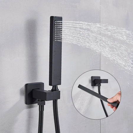 Sistem dus incastrat cu termostat afisaj digital cascada si ploaie negru mat [4]