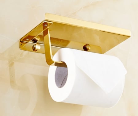 ACCESORII BAIE - Suport hartie gold lucios