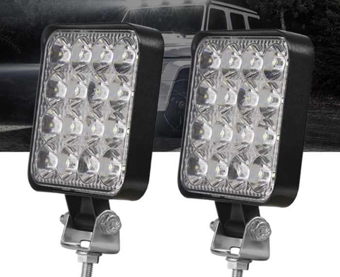 Set 10 proiectoare 16 LED 48W auto OFF-ROAD, IP 67 [2]