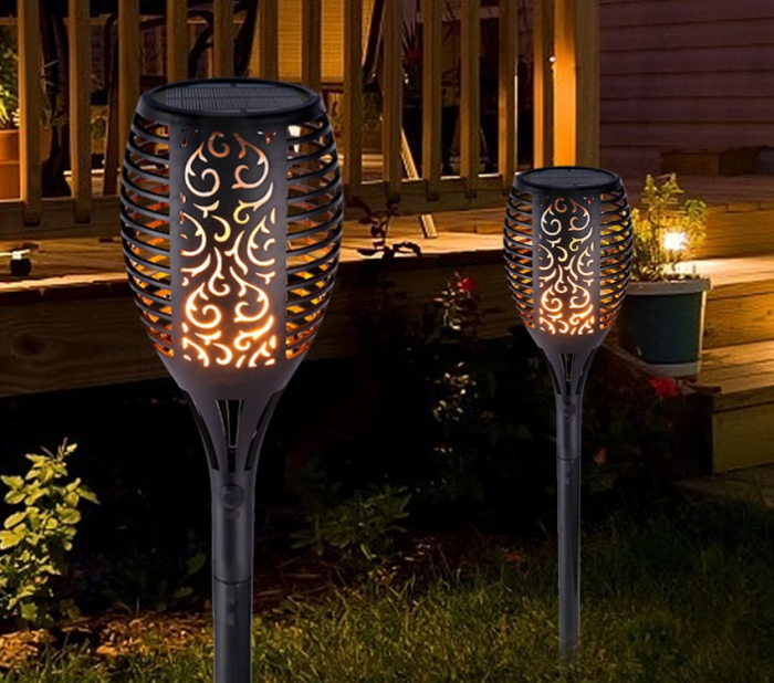 Set 8 x Lampa solara tip torta cu efect flacara 58 cm [5]