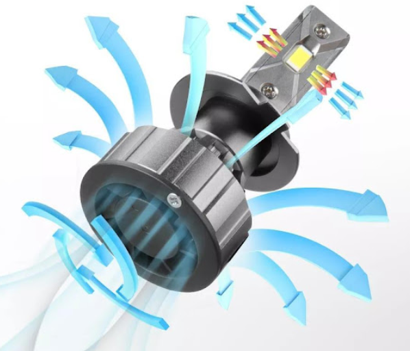 Set 2 Bec LED H7 V20 12000LM Canbus, Alb rece, 120W, +300% [4]