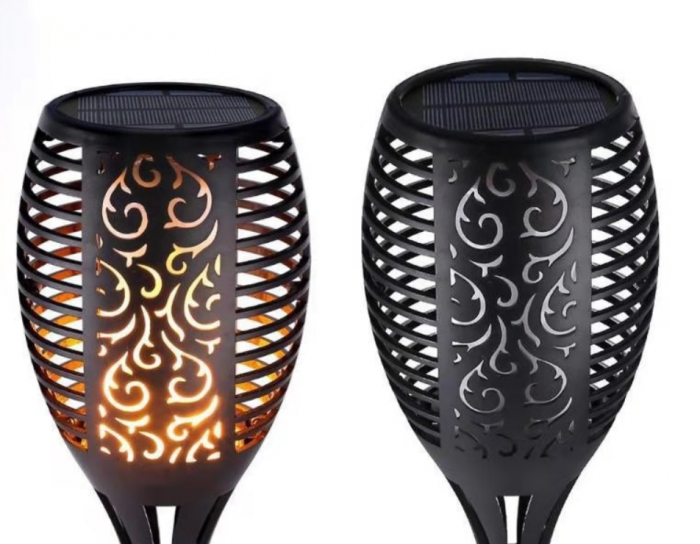 Set 4 x Lampa solara tip torta cu efect flacara 51.5 cm, 12 Leduri [3]
