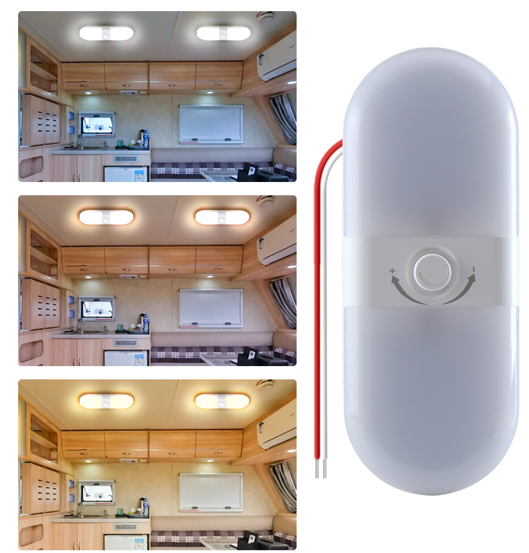 Lampă LED Interior 12V pentru Dubă, Camper și Rulotă - 180LED, 33 cm, 3 Temperaturii de Culoare, Intensitate Reglabilă, Iluminare Compartiment Marfă [7]