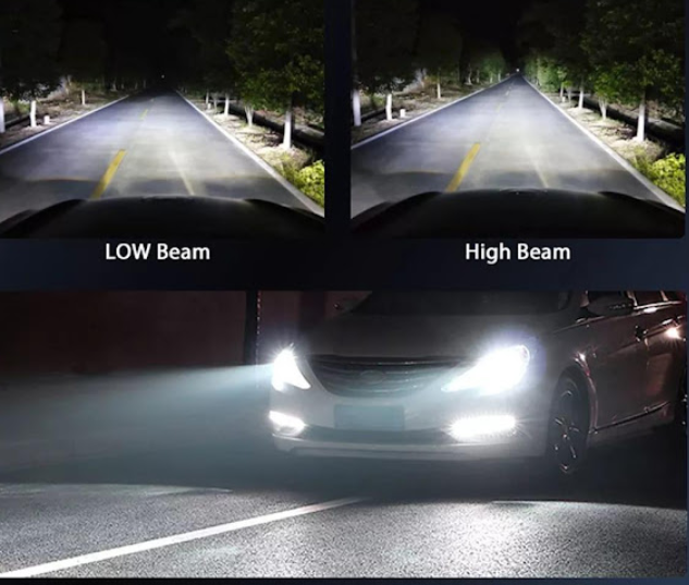 Set 2 Bec LED H4 V20 12000LM Canbus, Alb rece, 120W [3]