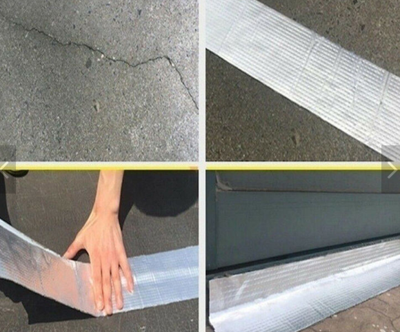 Banda adeziva de etansare impermeabila fabricata din aluminiu si cauciuc butilic, 5 cm x 5 m [3]