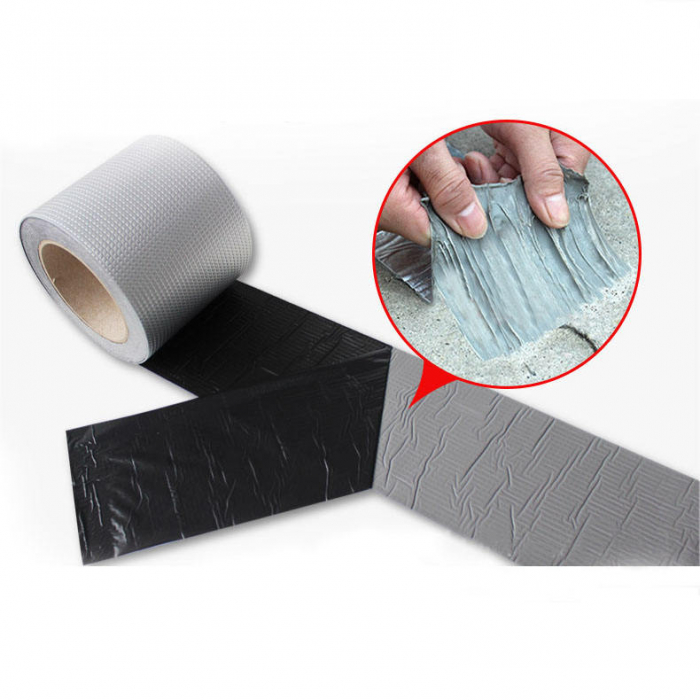 Banda adeziva de etansare impermeabila fabricata din aluminiu si cauciuc butilic, 5 cm x 5 m [6]