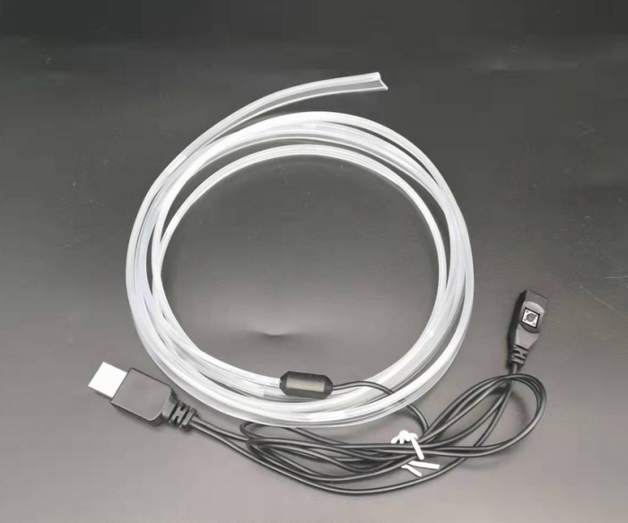 Banda auto LED RGB, conectare USB cu telecomanda pe fir [6]