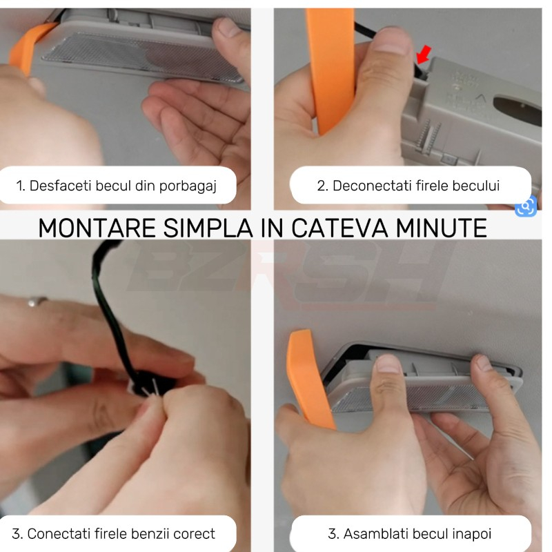 Banda LED Portbagaj Auto 4M, Pornire automata, Flexibila – Iluminare Alb Rece 12V, BZRSH [2]