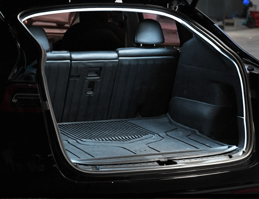 Bandă LED Portbagaj Auto 5M cu Senzor Magnetic, Mufă Brichetă 12V, Iluminare Alb Rece [3]