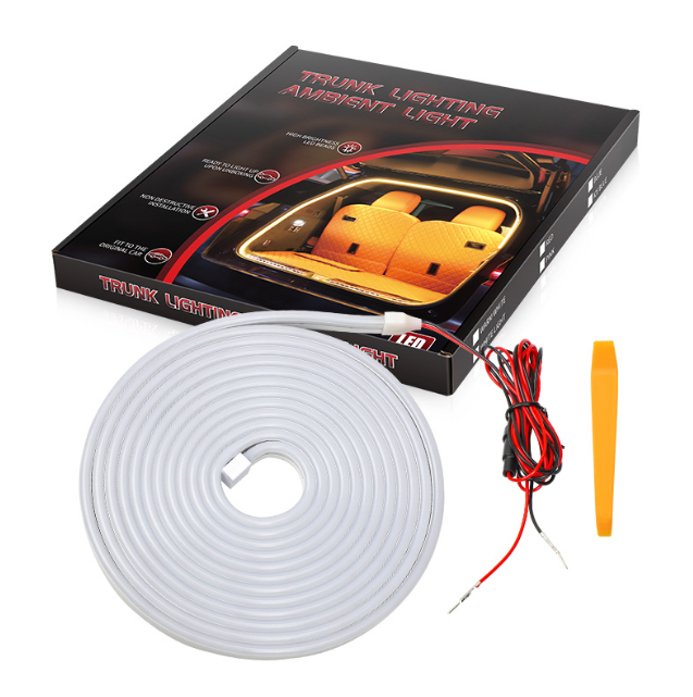 Banda LED Portbagaj Auto 4M, Pornire automata, Flexibila – Iluminare Alb Rece 12V, BZRSH [1]