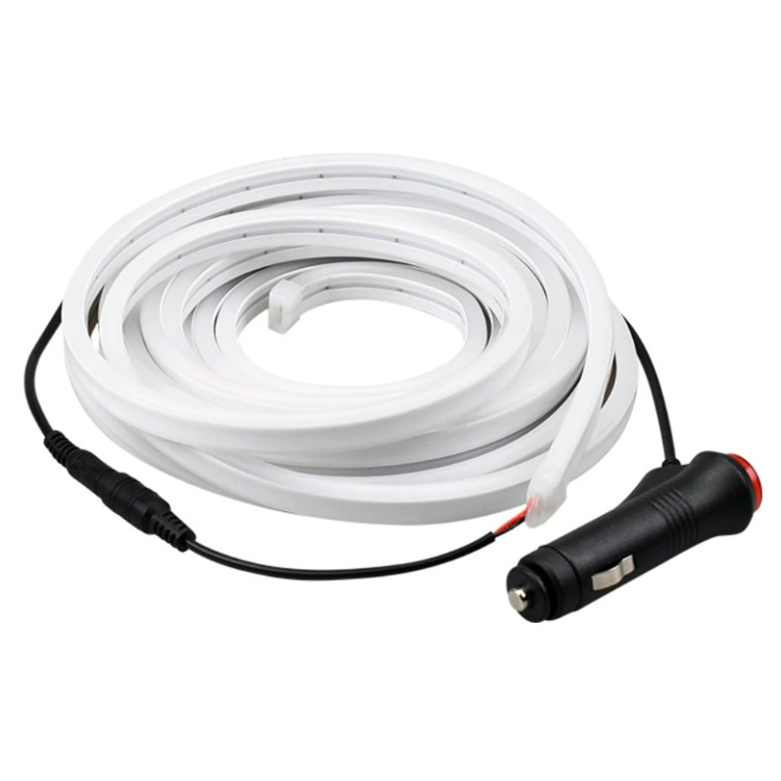 Bandă LED Portbagaj Auto 5m cu Senzor Magnetic, 12V Conectare Brichetă, 6000K Alb Rece, Pornire Automată, Universală [3]