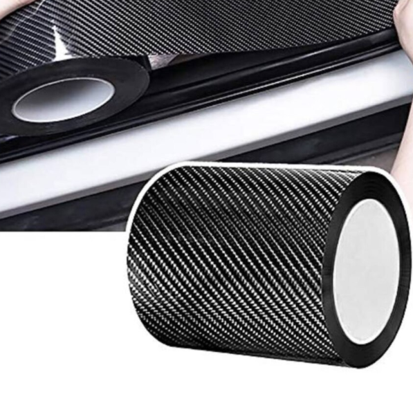 Banda Protectie Auto 3D, BZRSH®, din Carbon, Pentru Prag, Usa, Bara, Bord, Impermeabila, Tuning Auto, 10 cm x 5 metri [5]