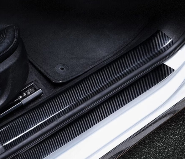 Banda Protectie Auto 3D, BZRSH®, din Carbon, Pentru Prag, Usa, Bara, Bord, Impermeabila, Tuning Auto, 10 cm x 5 metri [3]