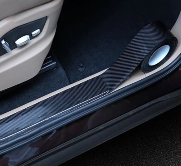 Banda Protectie Auto 3D, BZRSH®, din Carbon, Pentru Prag, Usa, Bara, Bord, Impermeabila, Tuning Auto, 10 cm x 5 metri [7]