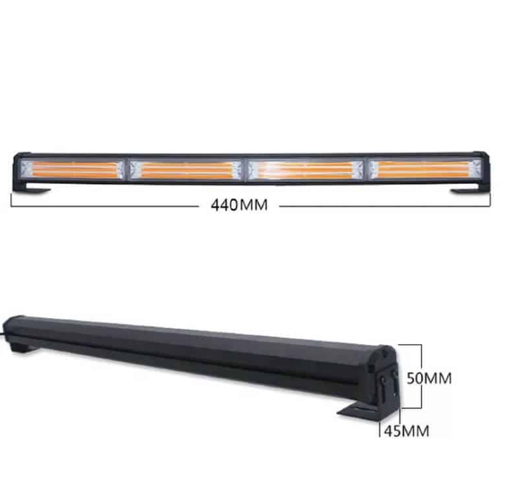 Bara girofar 4 COB 72W, functii stroboscop, 12-24V cu buton [5]