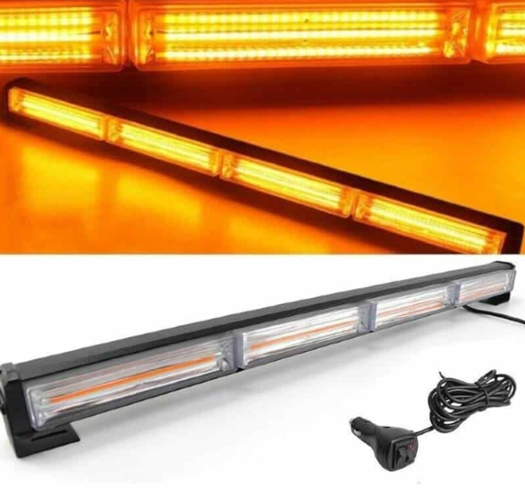Bara girofar 4 COB 72W, functii stroboscop, 12-24V cu buton [1]