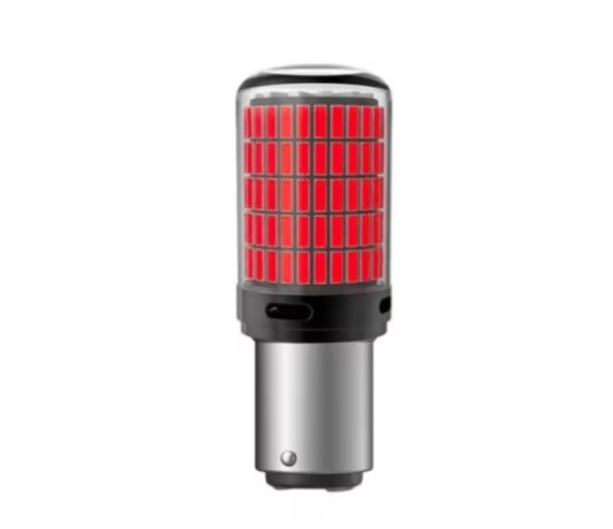 Bec auto led BAY15D 1157/P21/5W, 144LED SMD, lumina rosie, 2 faze, pozitie si stop pe frana, BZRSH [5]