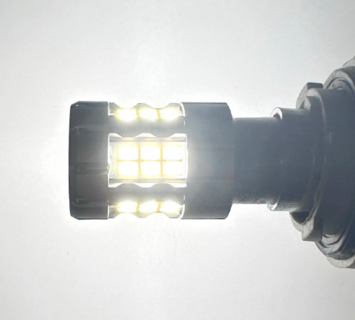 Bec LED BZRSH® Canbus T20, 50W, W21W, WY21W, 7443, 30 LED-uri Marsarier, Pozitii Semnalizare, Frana, alb, 6500K, fara eroare [5]