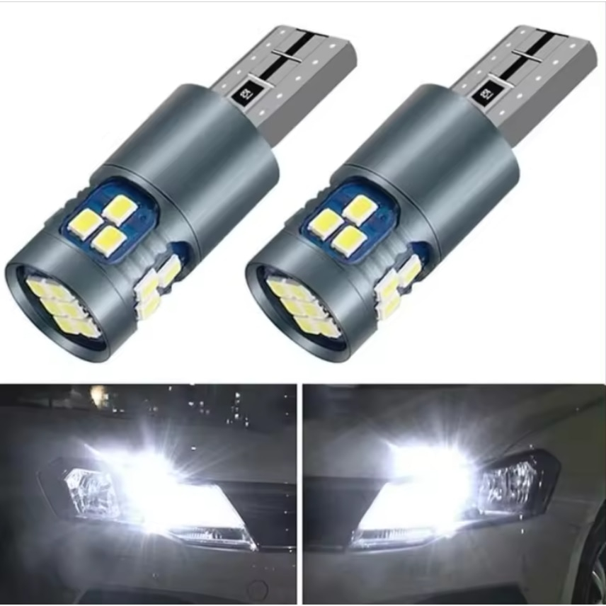 Bec LED T10 W5W BZRSH, 18 LED SMD, 12V, 2 bucati, pentru pozitie, plafoniera, portbagaj, semnalizare, lumini oglinda, lumini ambientale, lumina alba 6000k, canbus [4]