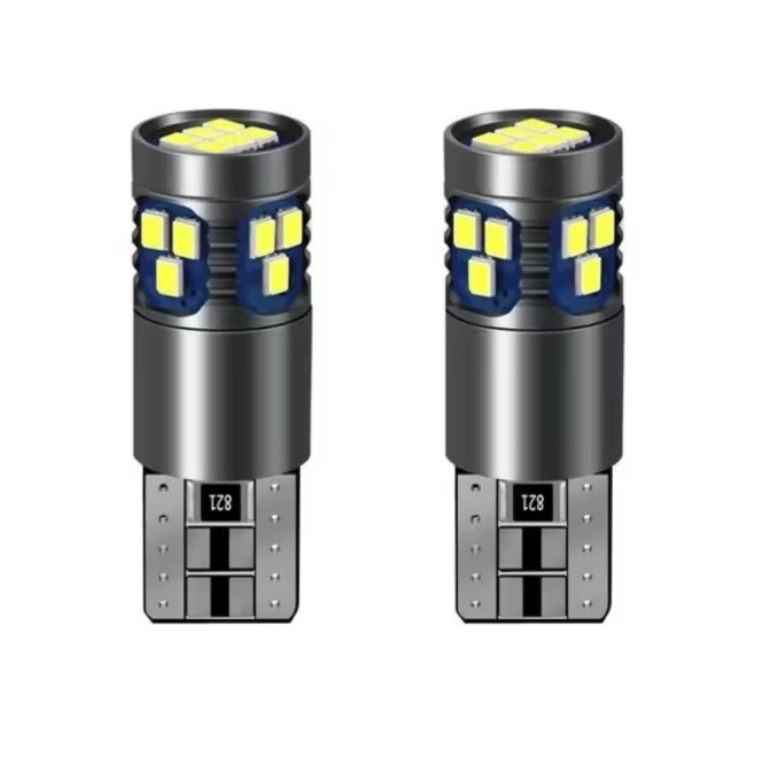 Bec LED T10 W5W BZRSH, 18 LED SMD, 12V, 2 bucati, pentru pozitie, plafoniera, portbagaj, semnalizare, lumini oglinda, lumini ambientale, lumina alba 6000k, canbus [2]