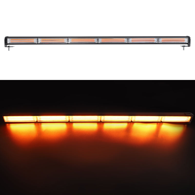 BZRSH Bară Girofar LED 89cm – 6 Module Stroboscop 108W, Lumină Galbenă IP65 [7]