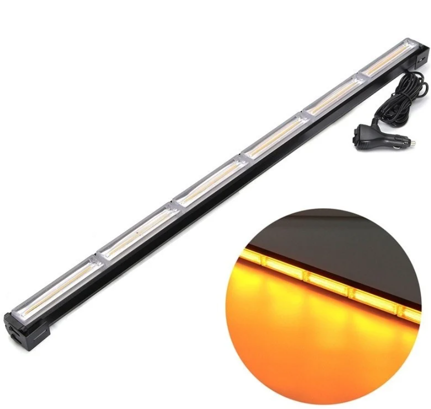 BZRSH Bară Girofar LED 89cm – 6 Module Stroboscop 108W, Lumină Galbenă IP65 [2]