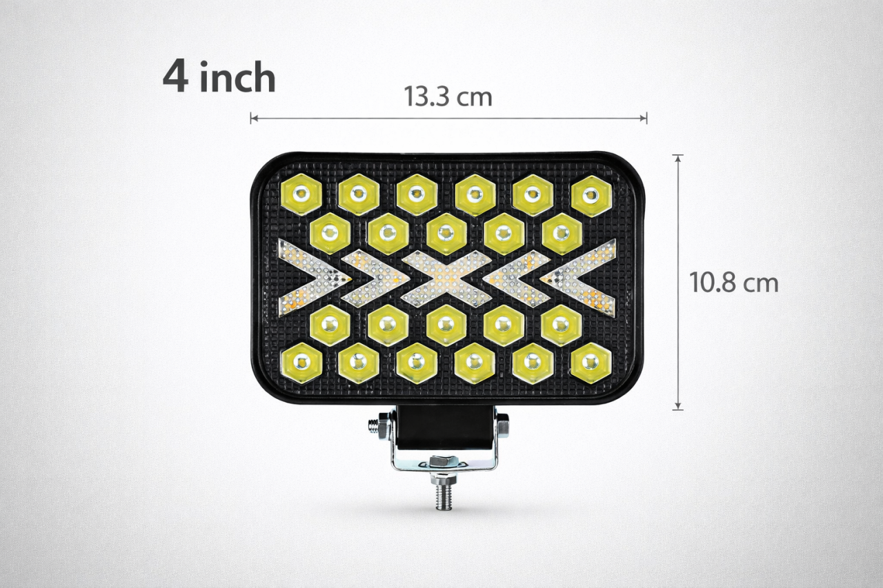 Set 2 Proiectoare LED Off-Road cu Moduri Flash | Flow | Constant și Dual Color Alb + Amber, 4 inch [5]
