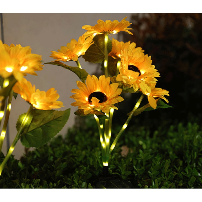 BZRSH Lampă Solară Floarea Soarelui Grădină [3]