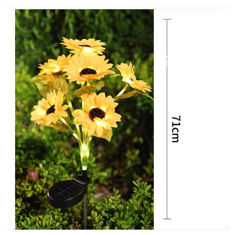BZRSH Lampă Solară Floarea Soarelui Grădină [2]