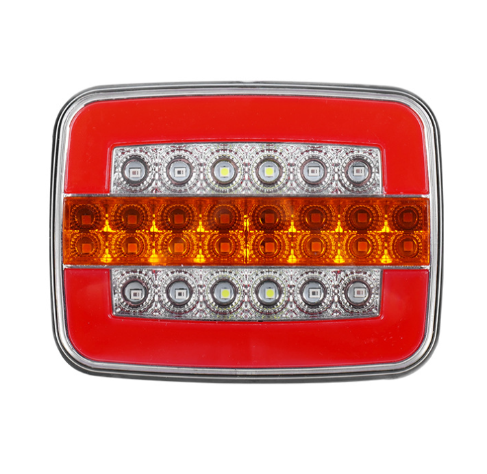 BZRSH Set 2 Lămpi Stop LED Remorcă Camion 12V/24V, 4 Funcții, Semnalizare Dinamică, 125x95x36 mm [5]