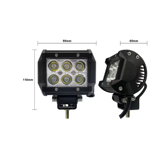 BZRSH Set 2 Proiectoare LED Offroad si Marsarier 18W, Spot 30 Grade, 12V-24V, Bracket Metalic [3]