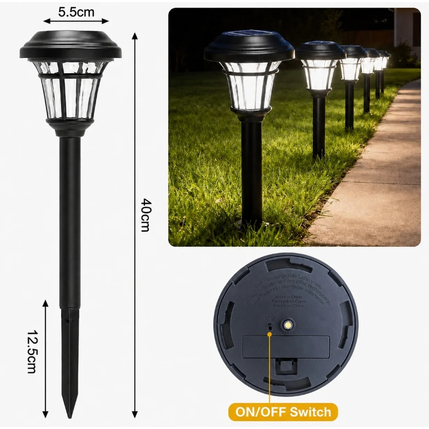 BZRSH lămpi solare grădină LED 3000K set 6 bucăți [3]