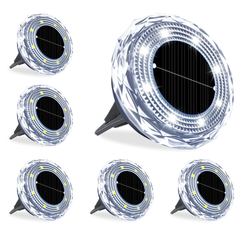 BZRSH Set 8 Lămpi Solare de Grădină, diametru 7 cm, LED Lumină Caldă, IP65 – Iluminat Elegant fără Cabluri [4]