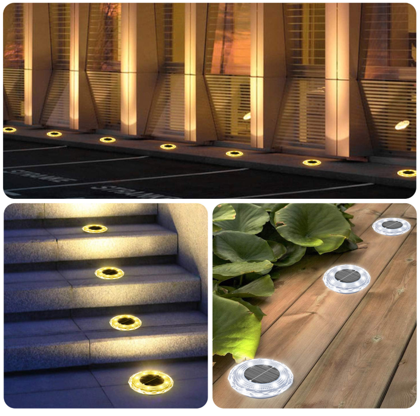 BZRSH Set 8 Lămpi Solare de Grădină, diametru 7 cm, LED Lumină Caldă, IP65 – Iluminat Elegant fără Cabluri [2]
