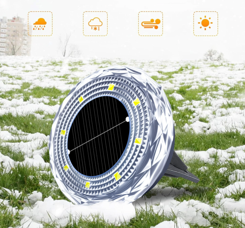 BZRSH Set 8 Lămpi Solare de Grădină, diametru 7 cm, LED Lumină Caldă, IP65 – Iluminat Elegant fără Cabluri [6]