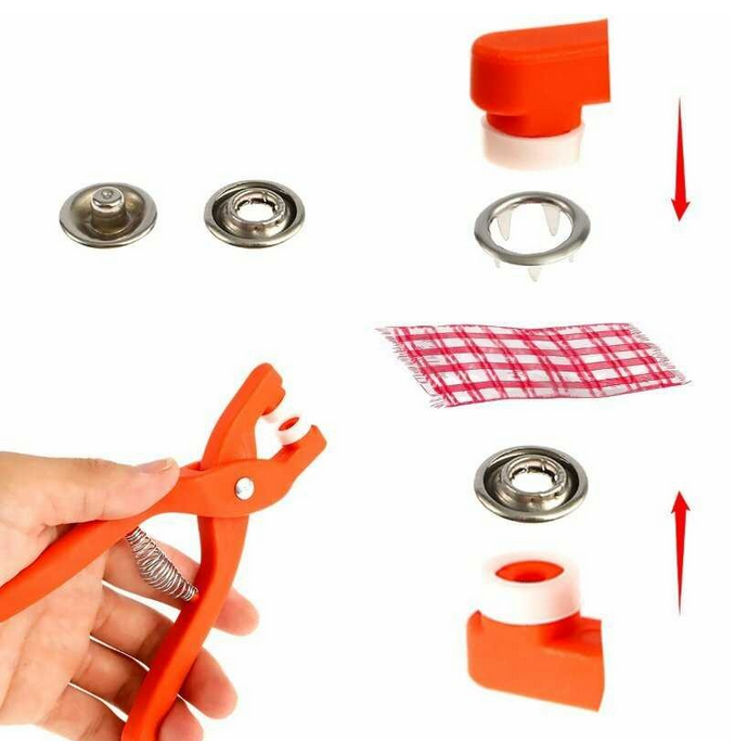 Cleste de mercerie pentru montat capse cu 50 de capse incluse, BZRSH [8]