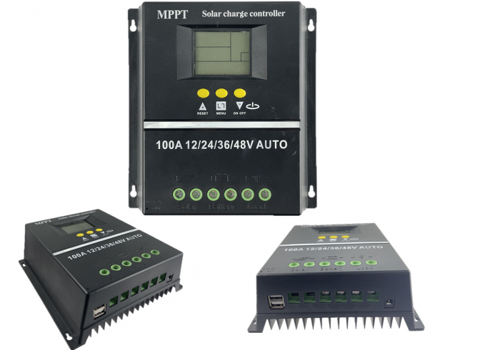 Controler solar, MPPT, 12V/24V/36V/48V, 100A, Regulator pentru panou solar [6]