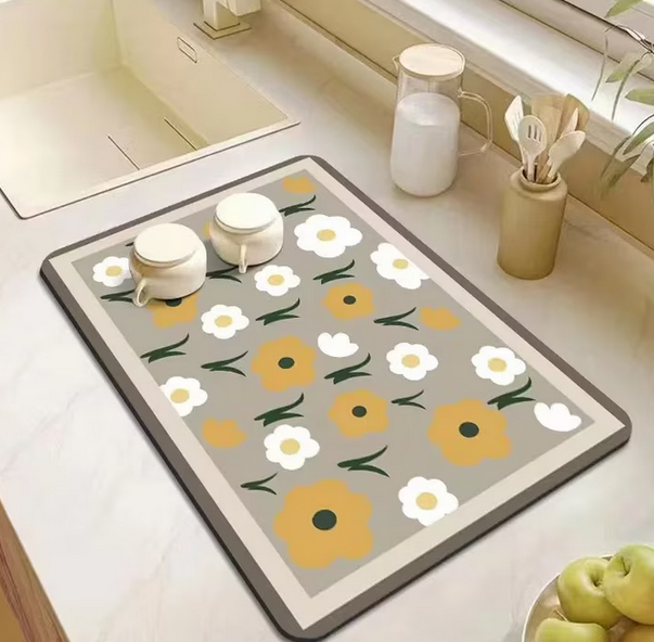 Covoras absorbant pentru bucatarie, 30x40 cm, uscare vesela si tacamuri, anti alunecare, uscare rapida [4]