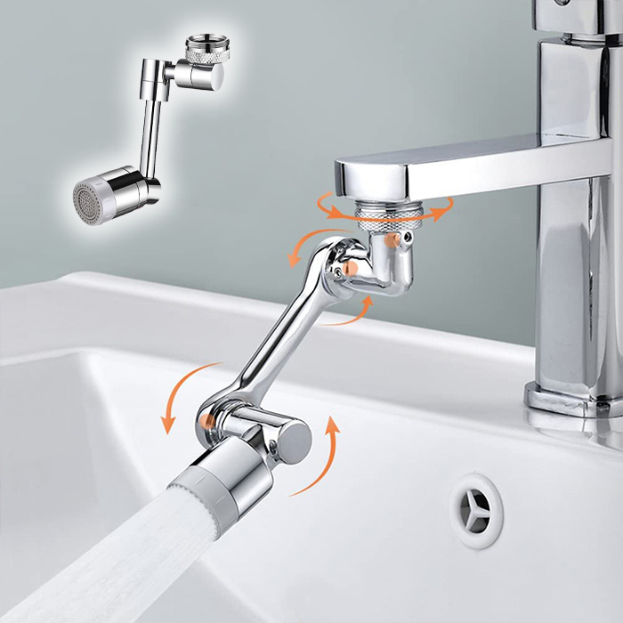 Extensie prelungitor pentru robinet din inox, capat rotativ 360 de grade, inox [6]
