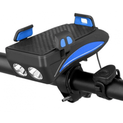 Far de Bicicleta cu 3 LED, Claxon si Suport de Telefon, Incarcare USB [2]